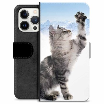 iPhone 13 Pro Premium Portemonnee Hoesje - Kat