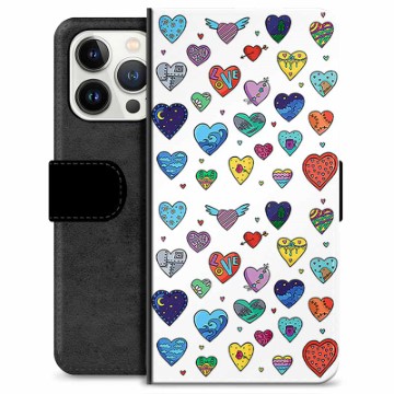 iPhone 13 Pro Premium Portemonnee Hoesje - Harten