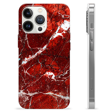 iPhone 13 Pro TPU-hoesje - rood marmer