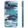 iPhone 13 TPU Hoesje - Blauw Camouflage