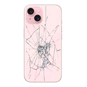 iPhone 15 Back Cover Repair - Glass Only - Pink