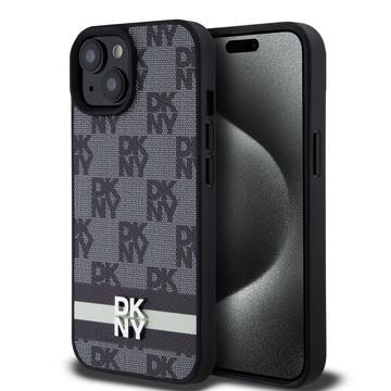 iPhone 15 DKNY Checkered Pattern and Stripe hoesje