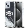 iPhone 15 DKNY Vloeibaar Glitter Boog Logo Case