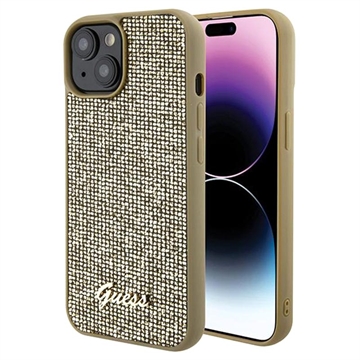 iPhone 15 Guess Disco Metal Script Logo Cover