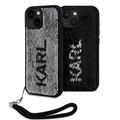 iPhone 15 Karl Lagerfeld Reversible Sequins Hoesje - Zwart / Zilver