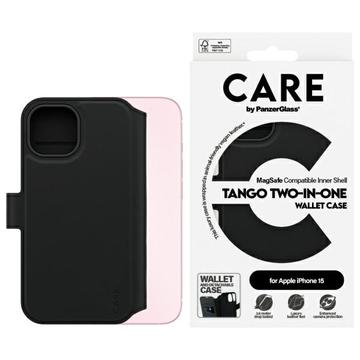 iPhone 15 PanzerGlass Care Tango 2-in-1 Portemonnee Hoesje - MagSafe Compatibel - Zwart