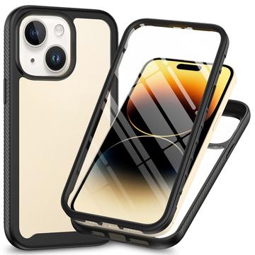 iPhone 15 Plus 360 Bescherming Hoesje - Zwart / Doorzichtig