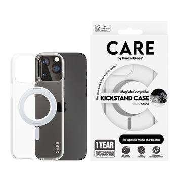 iPhone 15 Plus PanzerGlass Care Kickstand Hoesje - MagSafe compatibel - Zilver