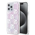iPhone 15 Pro Max DKNY Liquid Glitter Checkered Pattern Hoesje