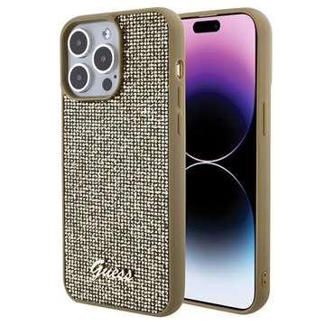 iPhone 15 Pro Max Guess Disco Metal Script Logo Cover