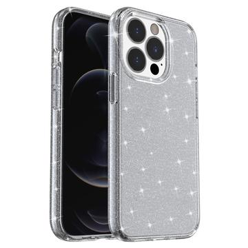 iPhone 15 Pro Max Stylish Glitter Series Hybride Hoesje - Grijs