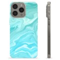 iPhone 15 Pro Max TPU-hoesje - Blauw Marmer