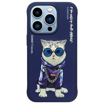 iPhone 15 Pro Nimmy Friends Glasses Cool katten Hoesje