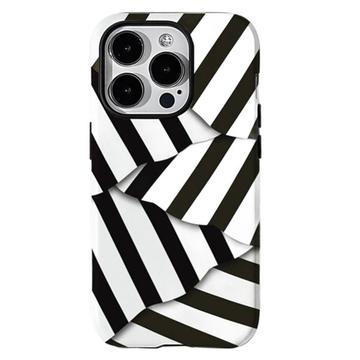 iPhone 15 Pro Stripes afneembare 2-in-1 hybride hoes