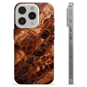 iPhone 15 Pro TPU-hoesje - Amber Marmer