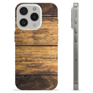 iPhone 15 Pro TPU-hoesje - Hout