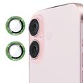 iPhone 16/16 Plus Hat Prince Glitter Camera Lens Protector - Groen