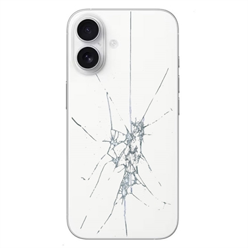 iPhone 16 Back Cover Repair - Glass Only - Wit