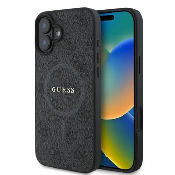 iPhone 16 Guess 4G gekleurde ring case - MagSafe compatibel - Zwart