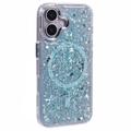 iPhone 16 MagSafe-compatibel glitter pailletten epoxy hoesje - Lichtgroen