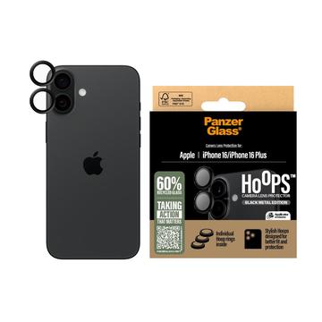 iPhone 16/16 Plus PanzerGlass Hoepels Camera Lens Beschermer - Zwart