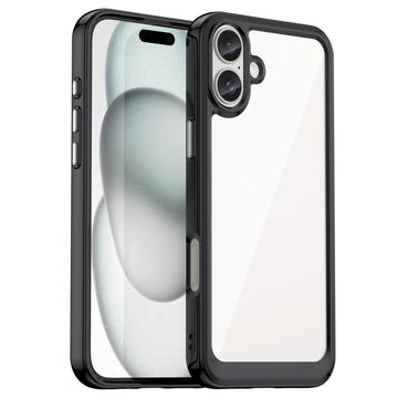 iPhone 16 Plus Anti-Shock Hybride Hoesje - Zwart