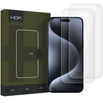 iPhone 16 Plus Hofi Premium Pro+ Glazen Screenprotector - 2 Stu. - Doorzichtig