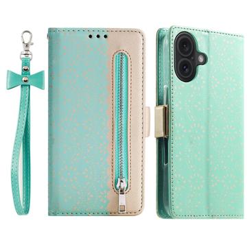 iPhone 16 Plus Lace Pattern Portemonnee Hoesje