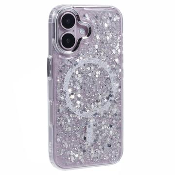 iPhone 16 Plus MagSafe-compatibel glitter pailletten epoxy hoesje