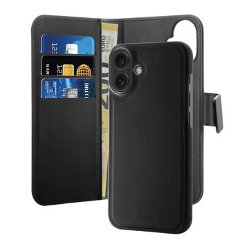 iPhone 16 Plus Puro 2-in-1 Magnetisch Wallet Case - Zwart