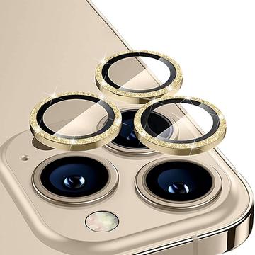 iPhone 16 Pro/16 Pro Max Hat Prince Glitter Camera Lens Protector - Goud