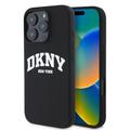 iPhone 16 Pro DKNY Liquid Silicone Boog Logo Hoesje - MagSafe-compatibel - Zwart