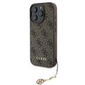 iPhone 16 Pro Guess 4G Charms Collection Hybride Hoesje - Bruin