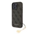 iPhone 16 Pro Max Guess 4G Charms Collection Hybride Hoesje - Bruin