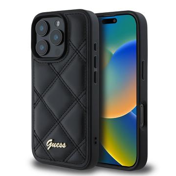 iPhone 16 Pro Max Guess Quilted Hoesje - Zwart