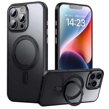 iPhone 16 Pro Max Magnetische Standaard Hybride Hoesje - zwart