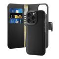 iPhone 16 Pro Max Puro 2-in-1 Magnetisch Wallet Case - Zwart