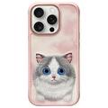 iPhone 16 Pro Nimmy Friends Big Eyed Pet 2.0 Kat Hoesje - Roze