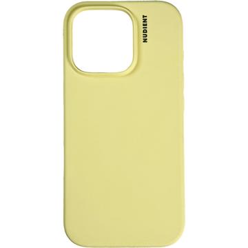 iPhone 16 Pro Nudient Base Silicone Hoesje - Lichtgeel