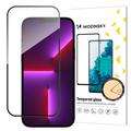 iPhone 16 Pro Wozinsky Super Tough Glazen Screenprotector - 9H - Zwarte Rand