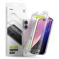 iPhone 16 Ringke Easy Slide Glazen Screenprotector - 2 stuks.