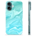 iPhone 16 TPU-hoesje - Blauw Marmer