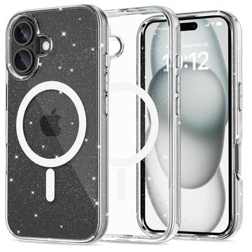 iPhone 16 Tech-Protect Flexair Glitter Magnetisch Hybride Hoesje - Doorzichtig