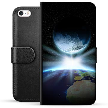 iPhone 5/5S/SE Premium Portemonnee Hoesje - Space