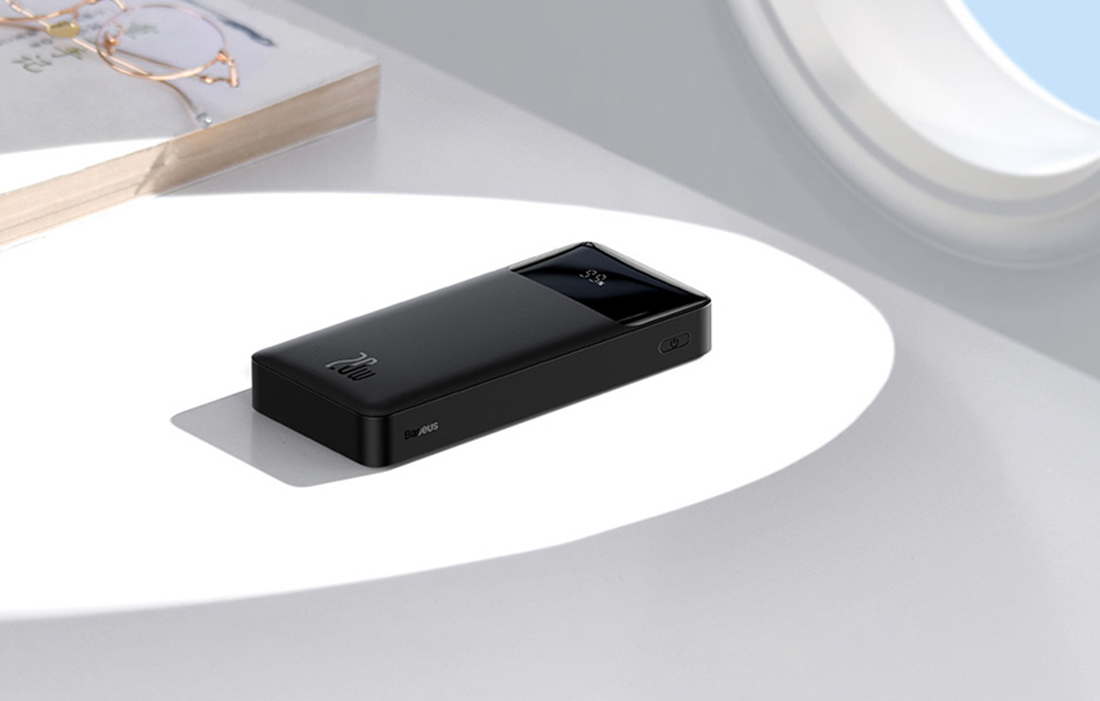 Baseus Bipow Digitale Weergave 15W Power Bank 30000mAh - Zwart