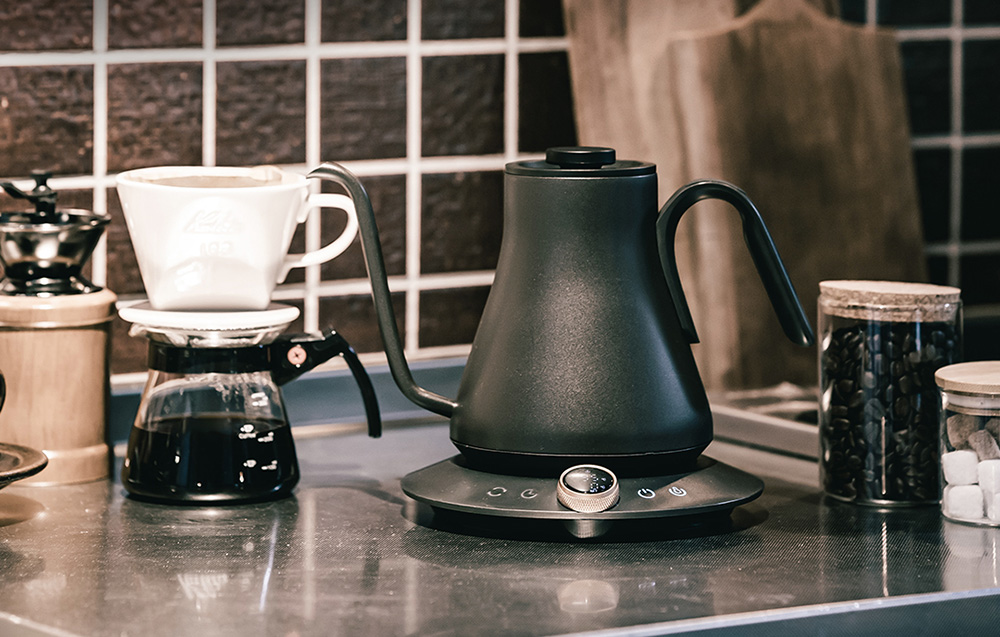 Cocinare koffie waterkoker met zwanenhals - zwart